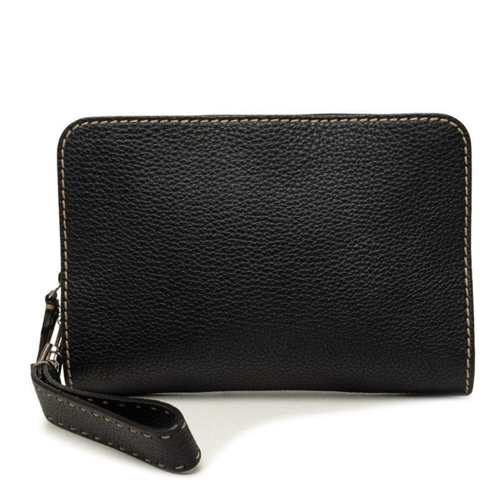 Fendi Selleria Leather Clutch Bag